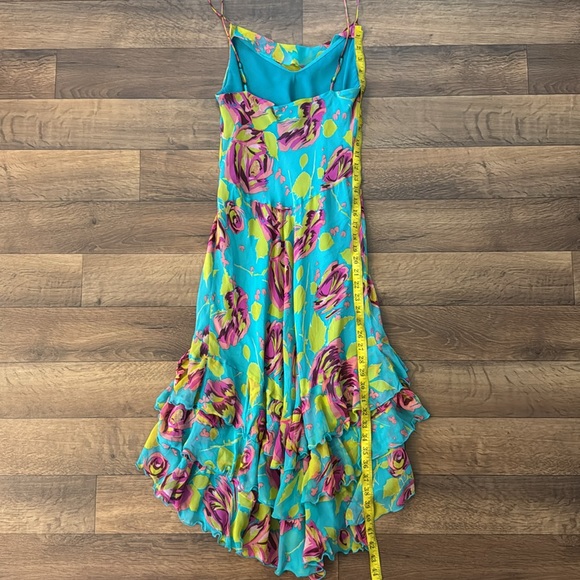 Betsey Johnson New York Vintage Size 10 Mermaid Whimsical 100% Silk Dress Floral - Picture 13 of 16